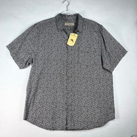 Tommy Bahama Men's XL Camp Shirt Geometric Print Short Sleeve Button Down $110 - Picture 1 of 10